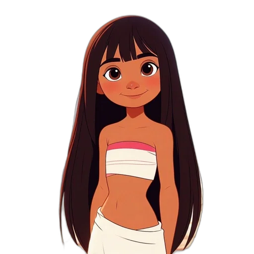 hair, dress, creature, cartoon transparent PNG cut-out