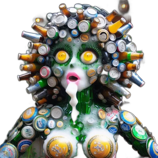 robot, bottle, jewelry, mask transparent PNG cut-out