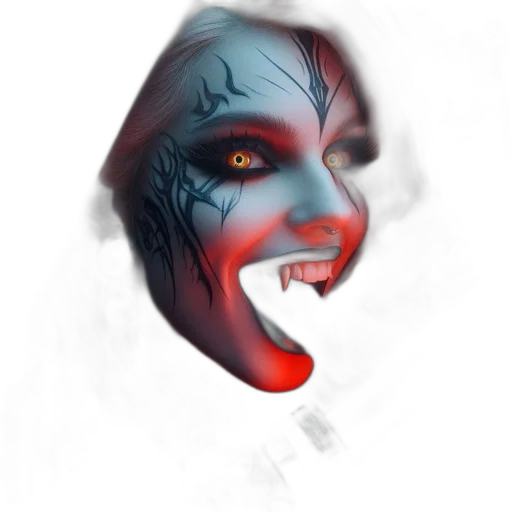 mask, face, creature, photorealistic transparent PNG cut-out