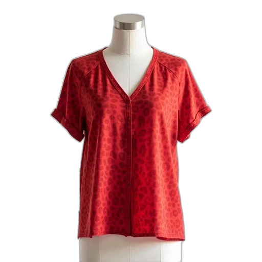 dress, red, blouse, subtle transparent PNG cut-out