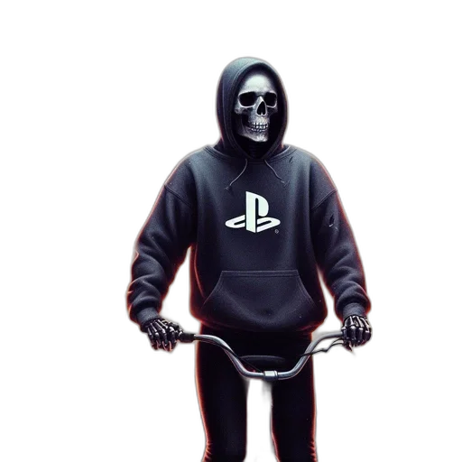jacket, mask, weapon, staff transparent PNG cut-out