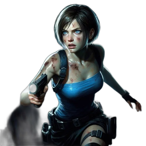 concept art, cyberpunk, comic book art, fantasy art transparent PNG cut-out