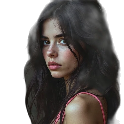 face, hair, mask, creature transparent PNG cut-out
