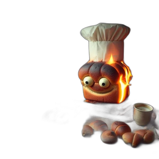 food, robot, 3d render, concept art transparent PNG cut-out