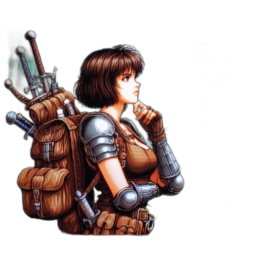 robot, weapon, jacket, sword transparent PNG cut-out