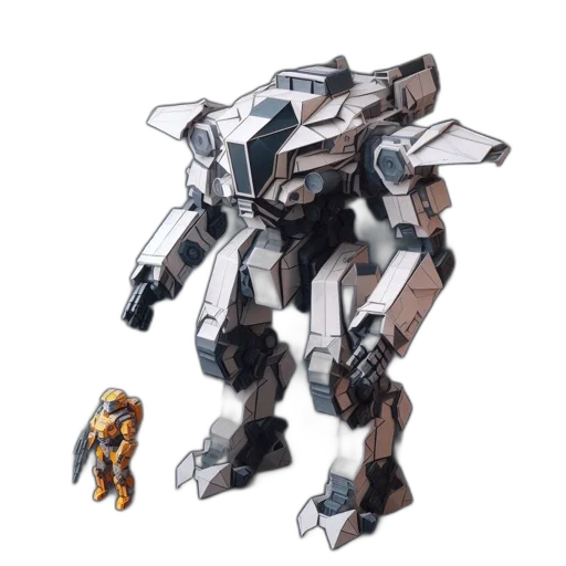 robot, weapon, concept art, pixel art transparent PNG cut-out