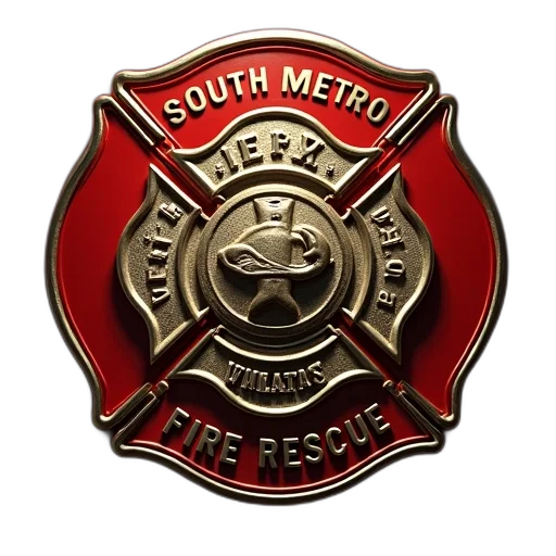 staff, fire, badge, words transparent PNG cut-out
