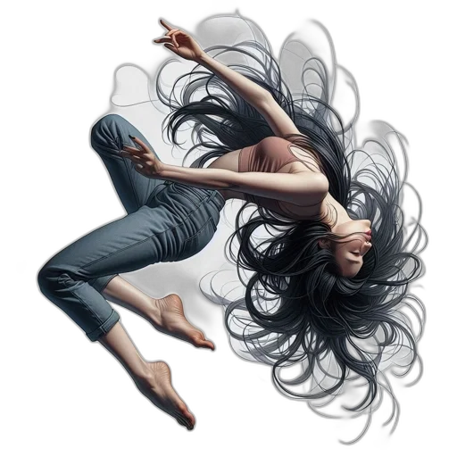 hair, concept art, fantasy art, photorealistic transparent PNG cut-out