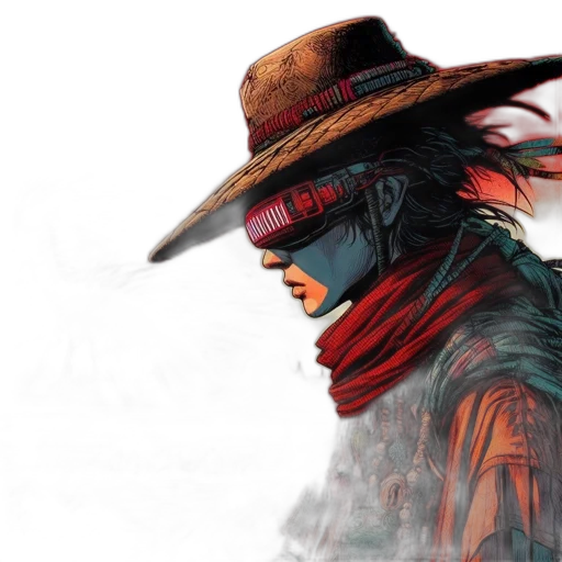 hat, mask, concept art, comic book art transparent PNG cut-out