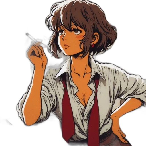 staff, jacket, weapon, anime transparent PNG cut-out