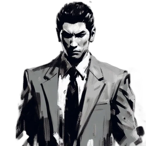 jacket, face, staff, comic book art transparent PNG cut-out