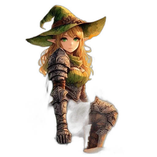 hat, staff, dragon, dress transparent PNG cut-out