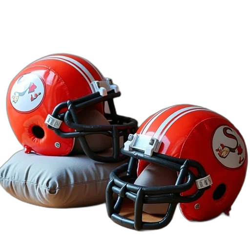two, inflatable, pillows, nfl transparent PNG cut-out