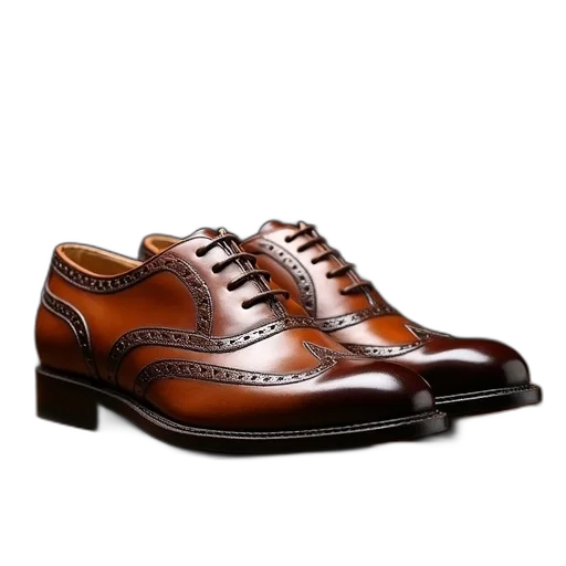 shoes, photorealistic, mens, lace transparent PNG cut-out