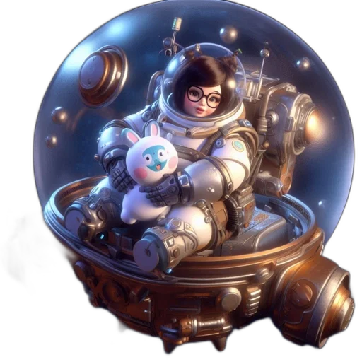 robot, staff, concept art, fantasy art transparent PNG cut-out