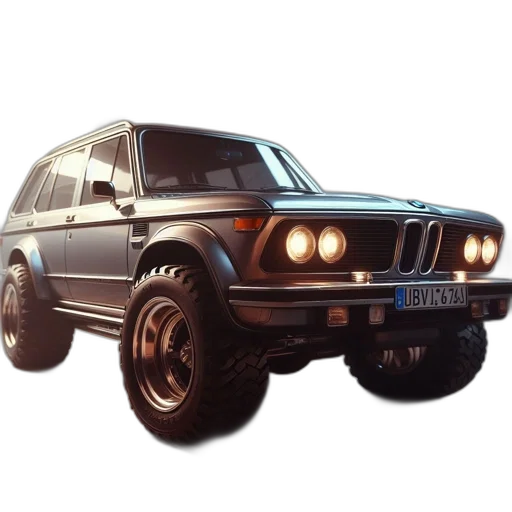 car, weapon, photorealistic, 3d render transparent PNG cut-out