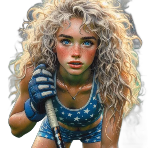 weapon, hair, comic book art, fantasy art transparent PNG cut-out