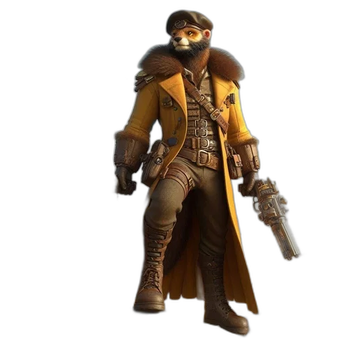 jacket, staff, weapon, concept art transparent PNG cut-out