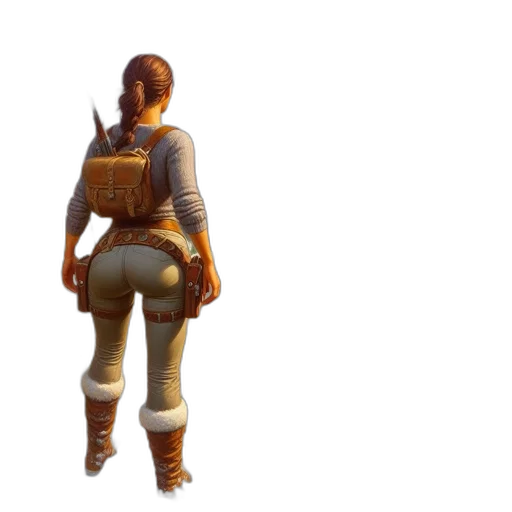 jacket, weapon, staff, mask transparent PNG cut-out