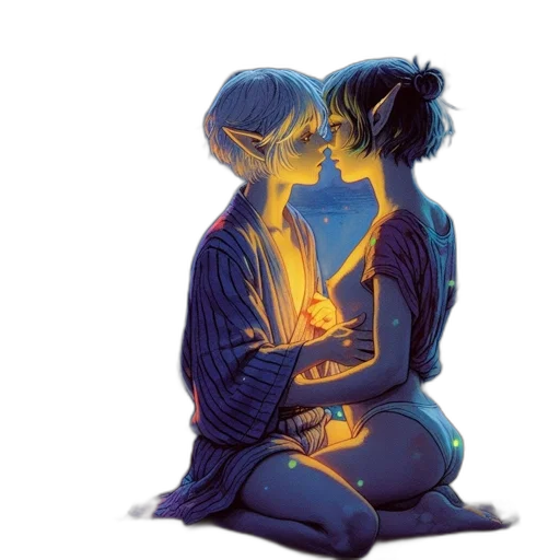 concept art, comic book art, fantasy art, watercolor transparent PNG cut-out
