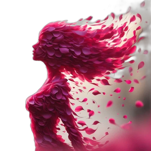 dress, flower, hair, dragon transparent PNG cut-out