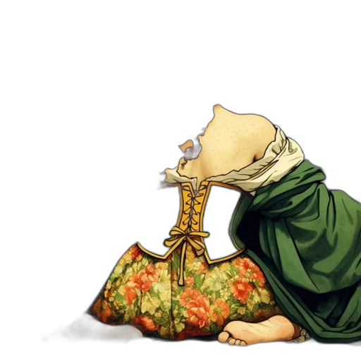 crown, mask, dress, flower transparent PNG cut-out
