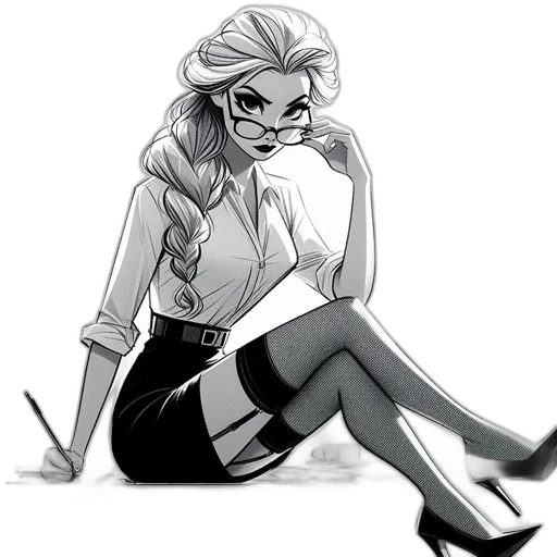 staff, dress, cartoon, comic book art transparent PNG cut-out