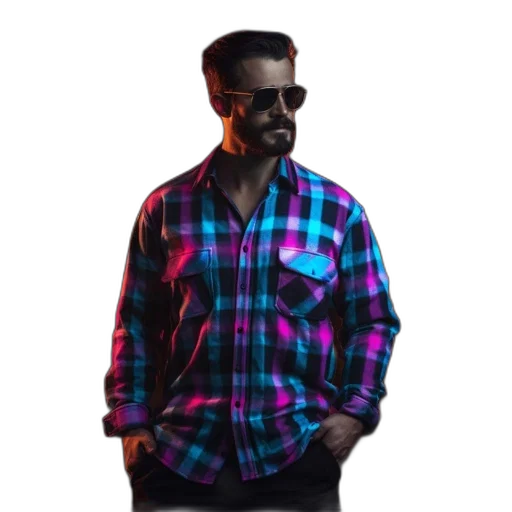 jacket, robot, face, staff transparent PNG cut-out