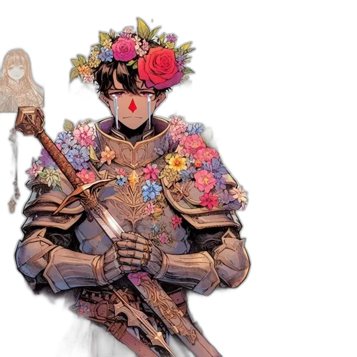 mask, crown, jewelry, staff transparent PNG cut-out