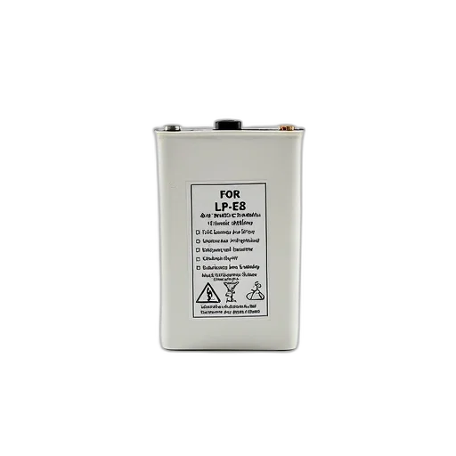 white, battery, label, lp-e8 transparent PNG cut-out