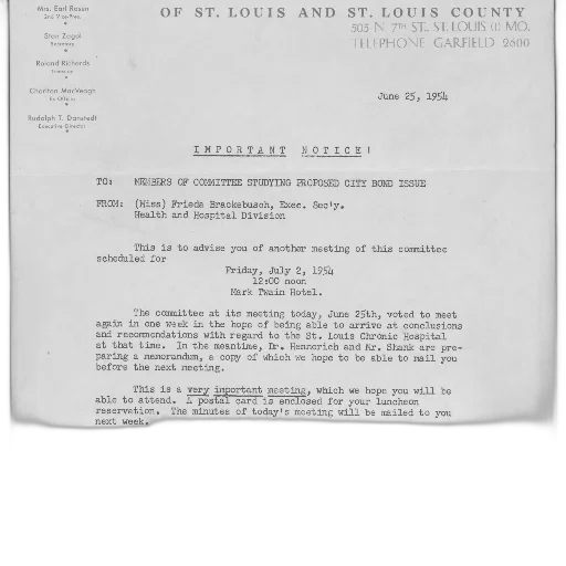 letter, june, 1954, members transparent PNG cut-out