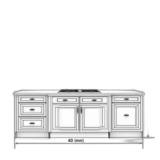 furniture, 3d render, photorealistic, kitchen transparent PNG cut-out