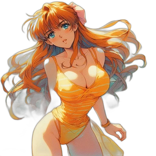 dress, staff, anime, concept art transparent PNG cut-out