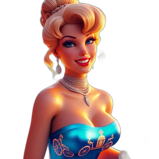 crown, dress, jewelry, 3d render transparent PNG cut-out