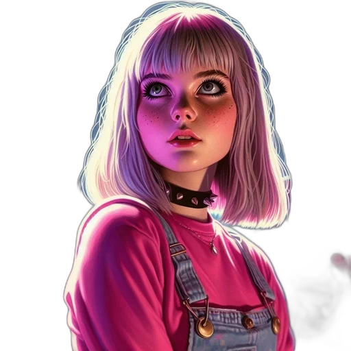 face, jacket, comic book art, concept art transparent PNG cut-out