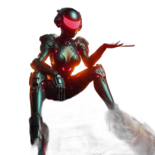 robot, creature, concept art, cyberpunk transparent PNG cut-out