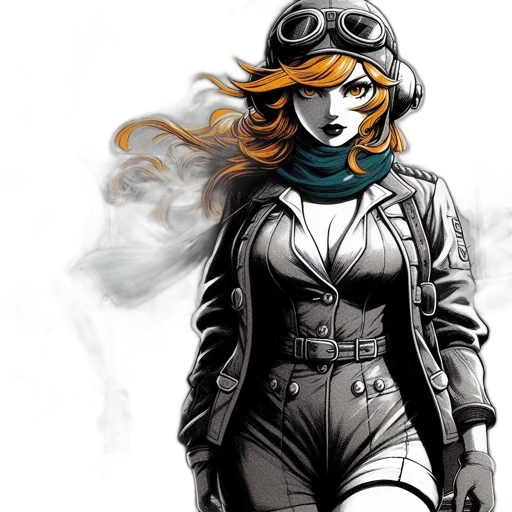 jacket, comic book art, concept art, fantasy art transparent PNG cut-out