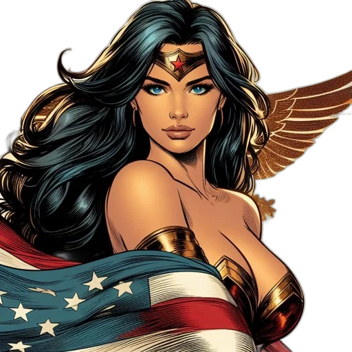 comic book art, concept art, cartoon, female transparent PNG cut-out