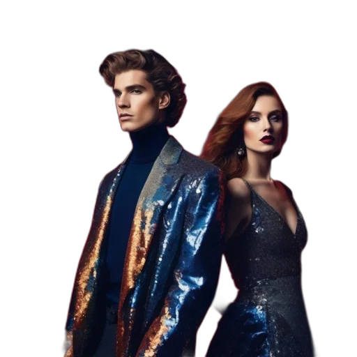 jacket, dress, jewelry, underwater transparent PNG cut-out