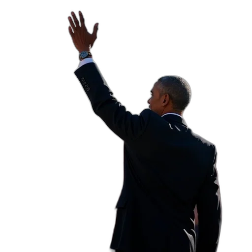 staff, obama, waves, crowd transparent PNG cut-out