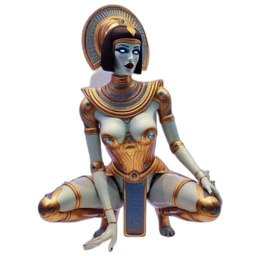 robot, jewelry, concept art, 3d render transparent PNG cut-out