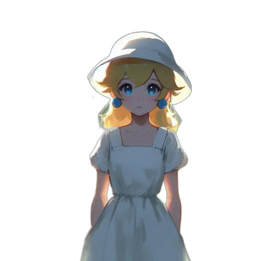dress, hat, crown, staff transparent PNG cut-out