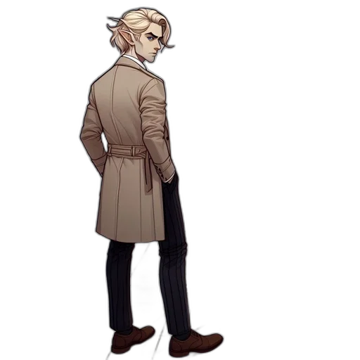 jacket, staff, creature, concept art transparent PNG cut-out