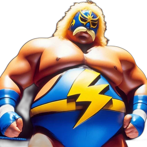 comic book art, concept art, muscular, wrestler transparent PNG cut-out