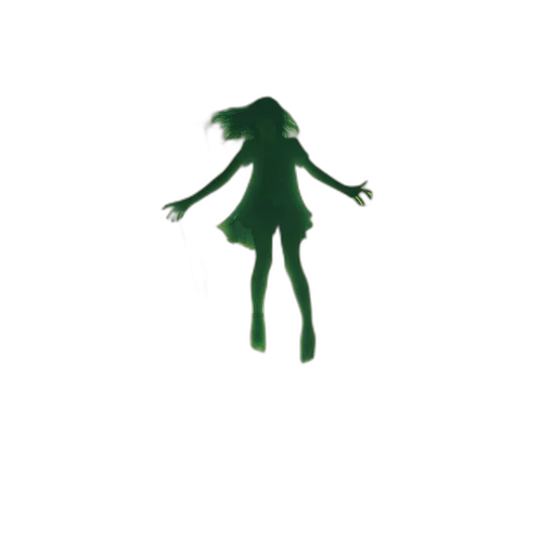 staff, creature, hair, dress transparent PNG cut-out