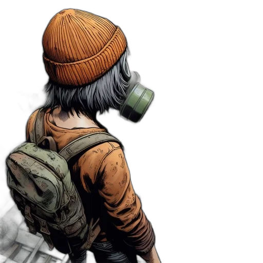 hat, jacket, face, mask transparent PNG cut-out