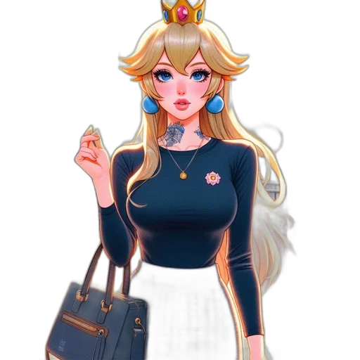 dress, crown, staff, jewelry transparent PNG cut-out