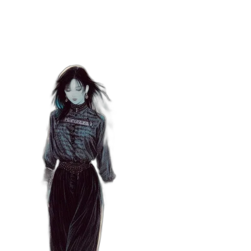 dress, creature, mask, hair transparent PNG cut-out