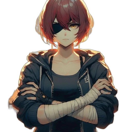 jacket, mask, face, staff transparent PNG cut-out