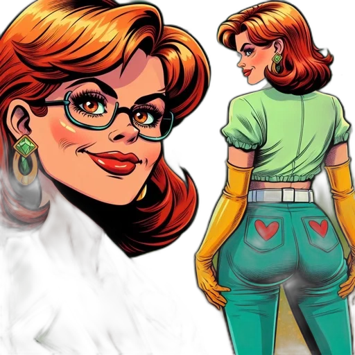 comic book art, concept art, cartoon, colorful transparent PNG cut-out
